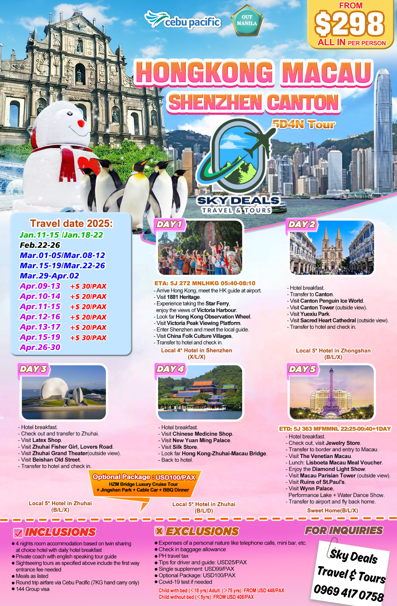 Paquete de 5 días y 4 noches Nagoya-Shirakawago-Kioto-Osaka-USJ con todo incluido