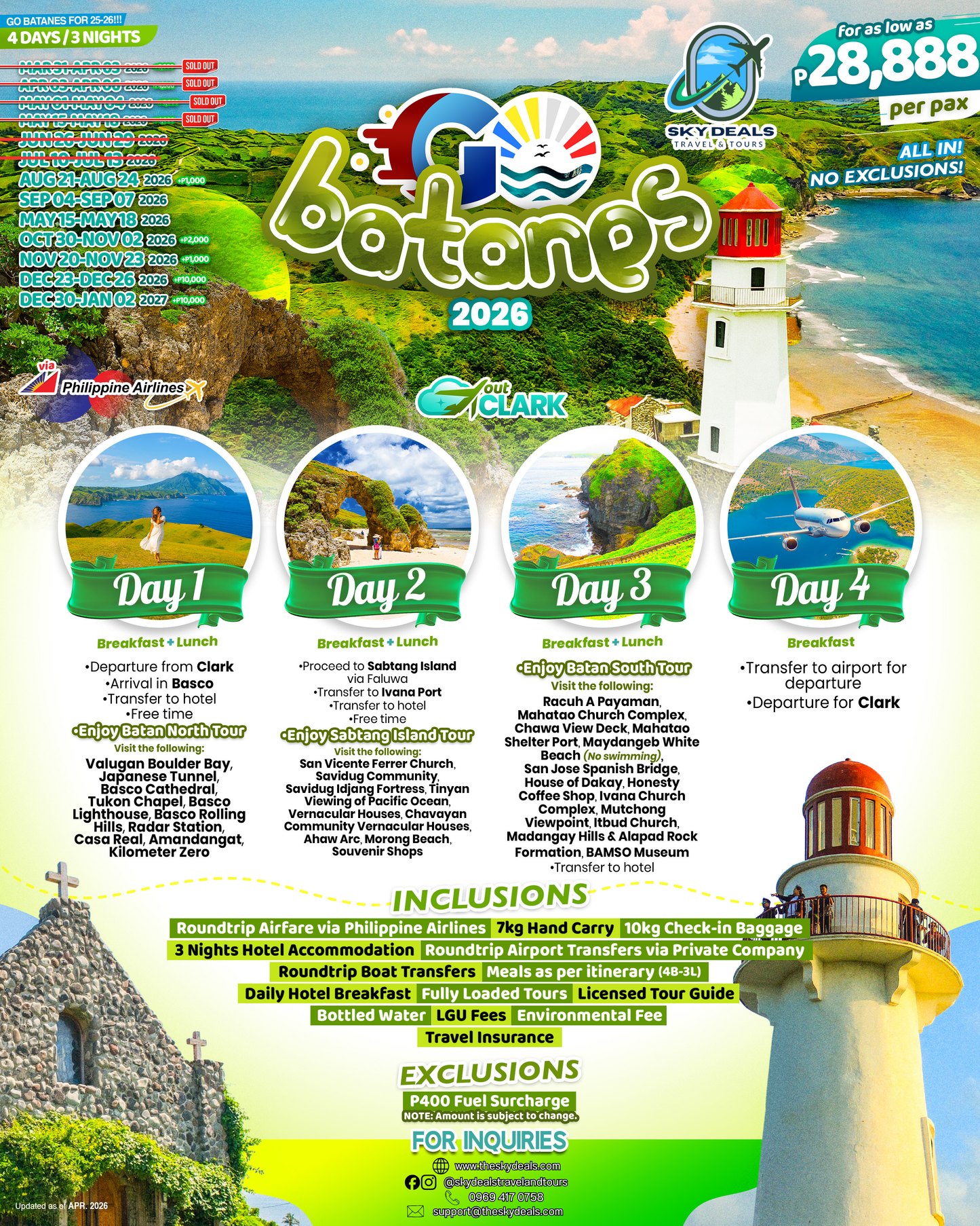 4 DAYS 3 NIGHTS BATANES EXPERIENCE | AUGUST 2026 TO JANUARY 2027