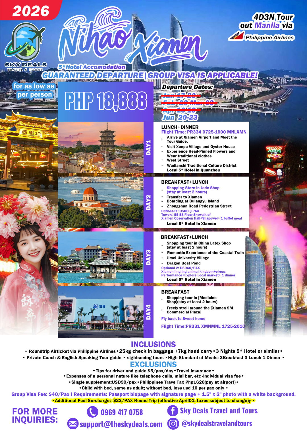 4 Days 3 Nights NIHAO XIAMEN | JUNE 2026
