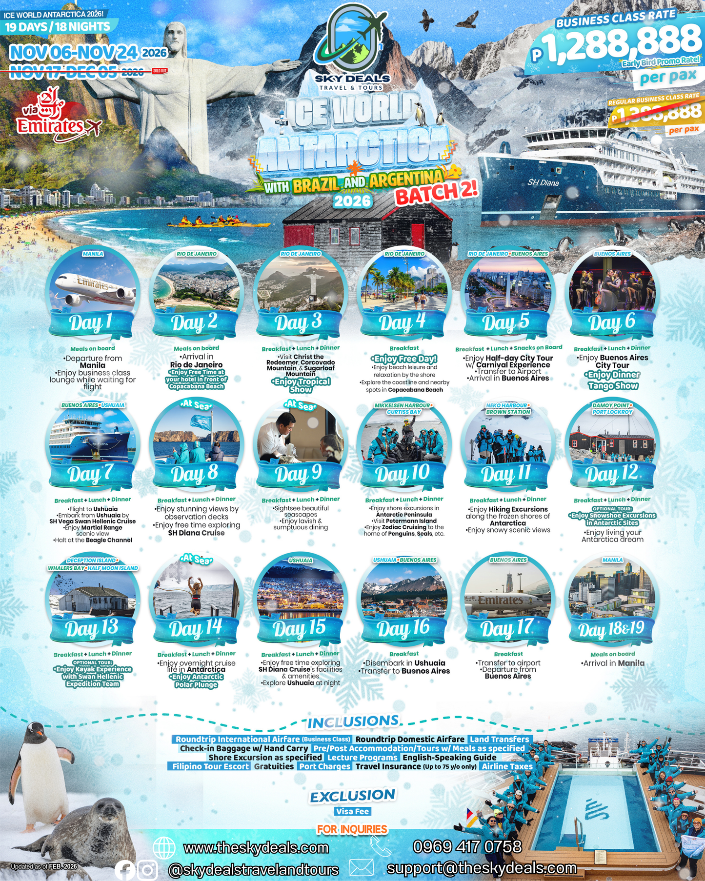 19 Days 18 Nights Antarctica with Brazil & Argentina | NOVEMBER 2026