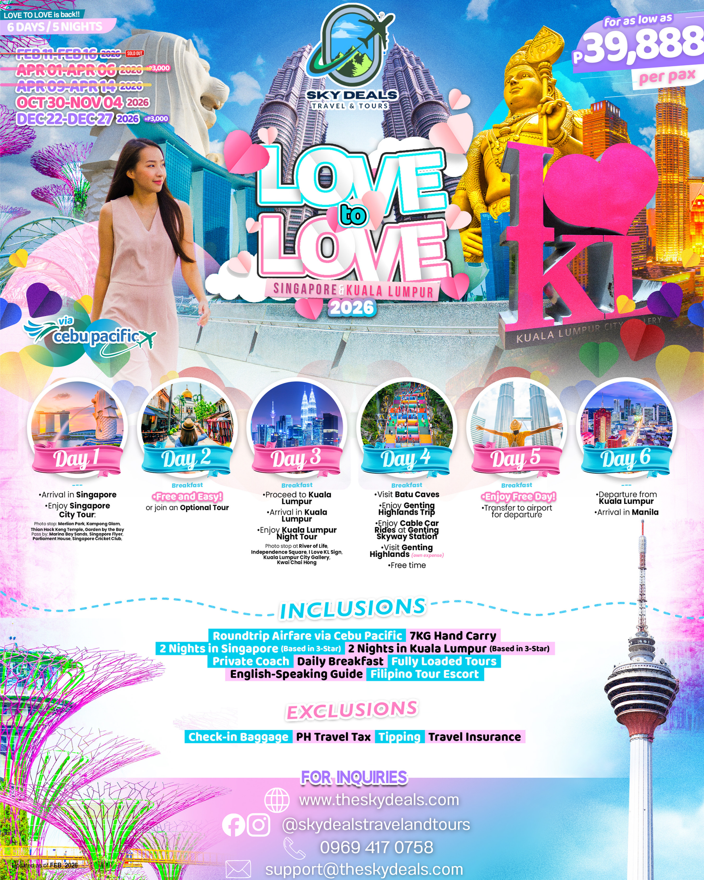6 Days 5 Nights Singapore & Kuala Lumpur Tour | OCTOBER 2026 to MARCH 2027