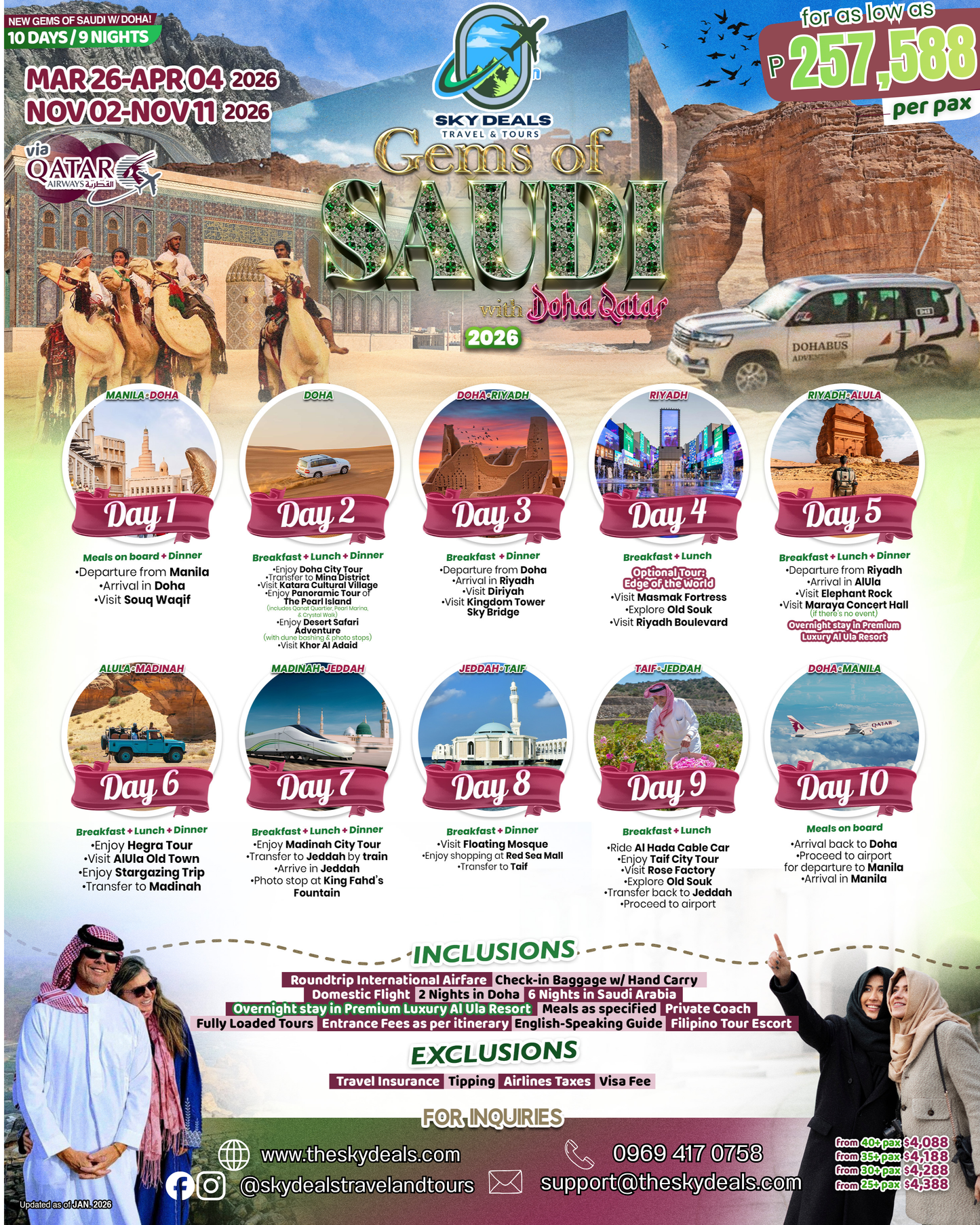10 Days 9 Nights Gems of Saudi with Doha Qatar | NOVEMBER 2026