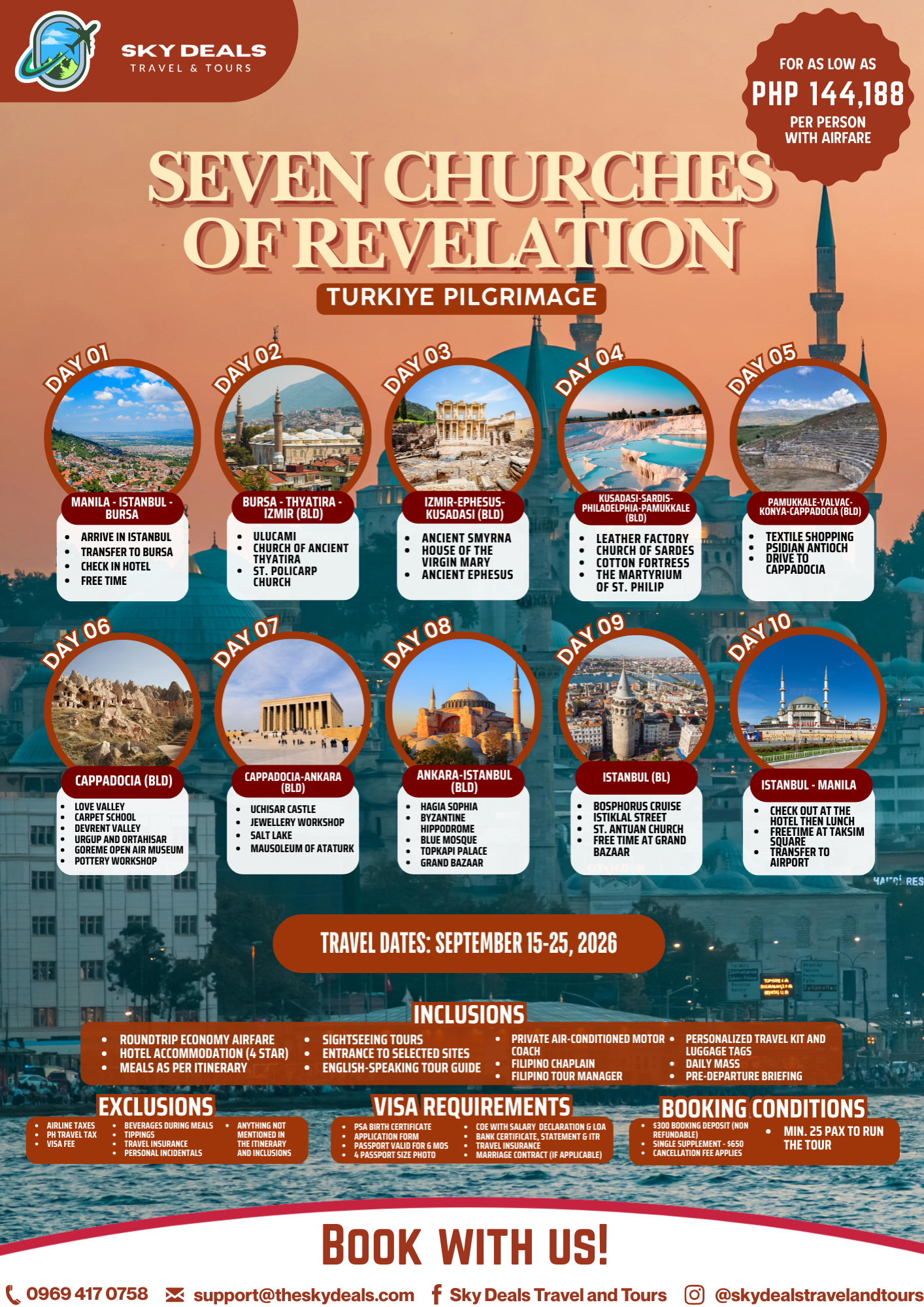 10 Days 9 Nights Turkiye Pilgrimage Tour | SEPTEMBER 2026