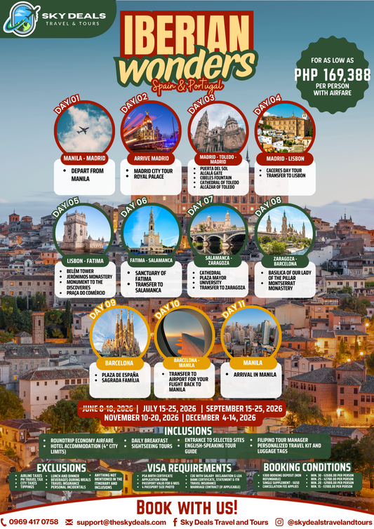 11 Days 10 Nights Iberian Wonders | JULY to DECEMBER 2026