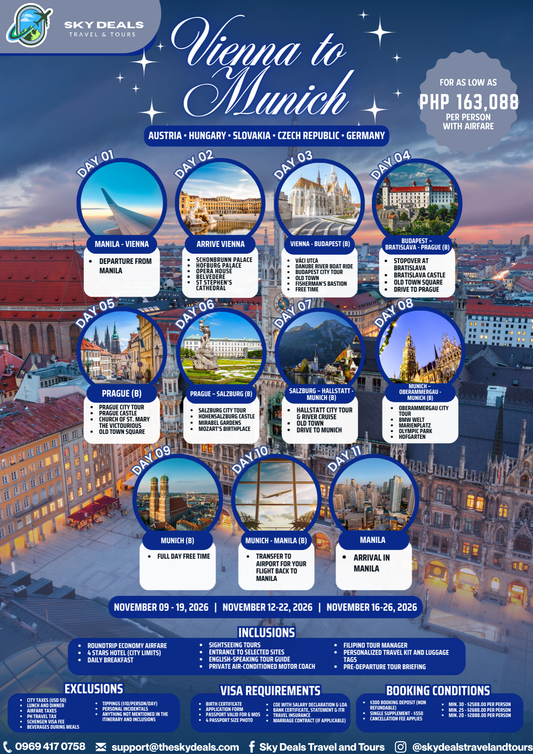 11 Days 10 Nights Vienna to Munich Tour | NOVEMBER 2026