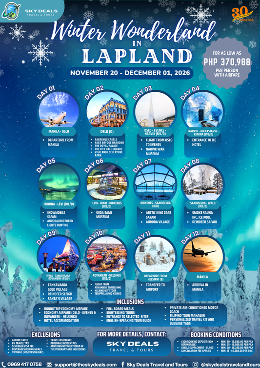 12 Days 11 Nights Winter Wonderland In Lapland | NOVEMBER 2026