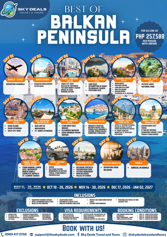 17 Days 16 Nights Best of Balkan Peninsula | OCTOBER to DECEMBER 2026