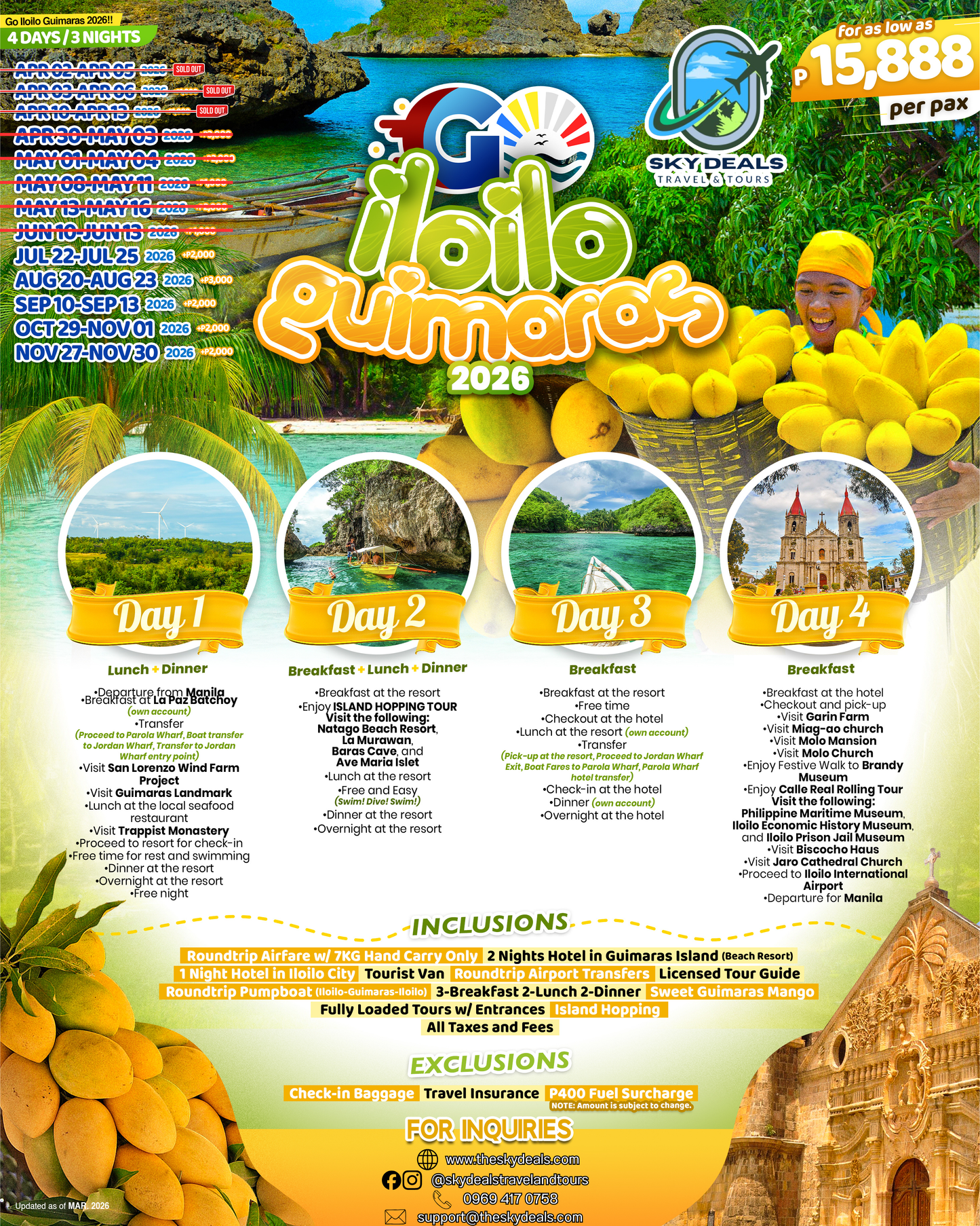 4 DAYS 3 NIGHTS ILOILO-GUIMARAS ADVENTURE |  JULY TO AUGUST 2026