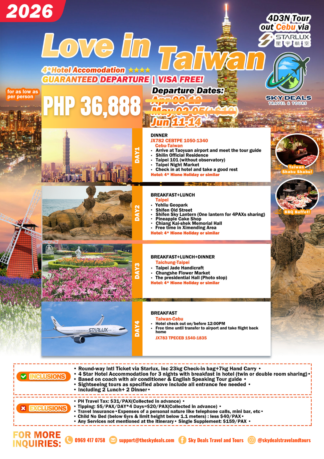 4 Days 3 Nights Love in Taiwan | Taipei City & Scenic Taiwan Escape | Out in Cebu | JUNE 2026