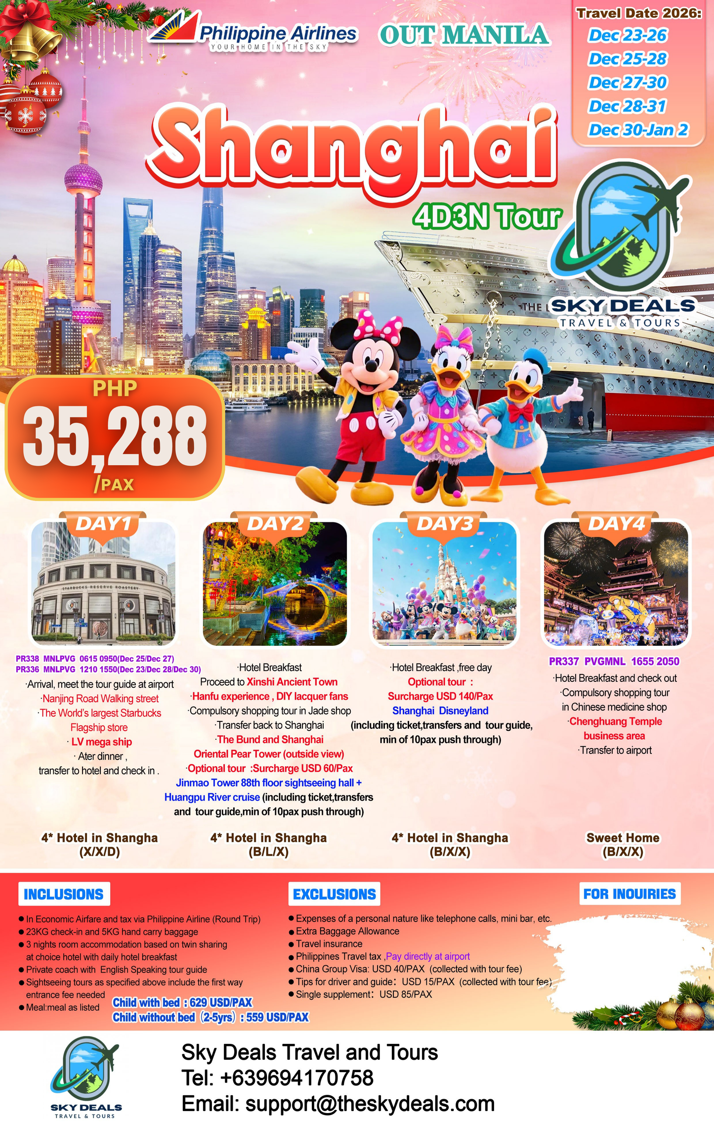 4 Days 3 Nights Shanghai Tour | DECEMBER 2026