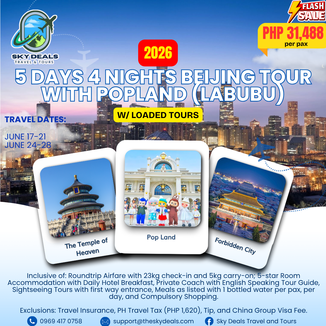 5 DAYS 4 NIGHTS BEIJING POPLAND ADVENTURE | JUNE 2026