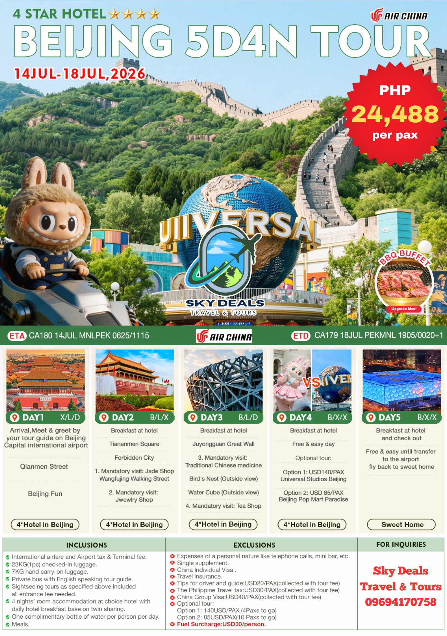 5 Days 4 Nights BEIJING TOUR | JULY 2026