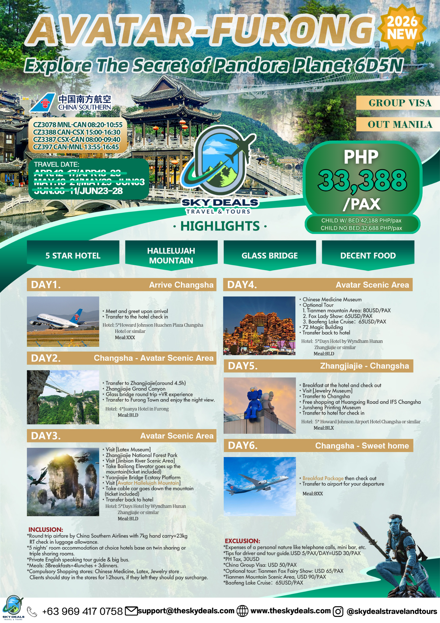 6 Days 5 Nights AVATAR-FURONG | Explore the Secret of Pandora Planet | JUNE 2026