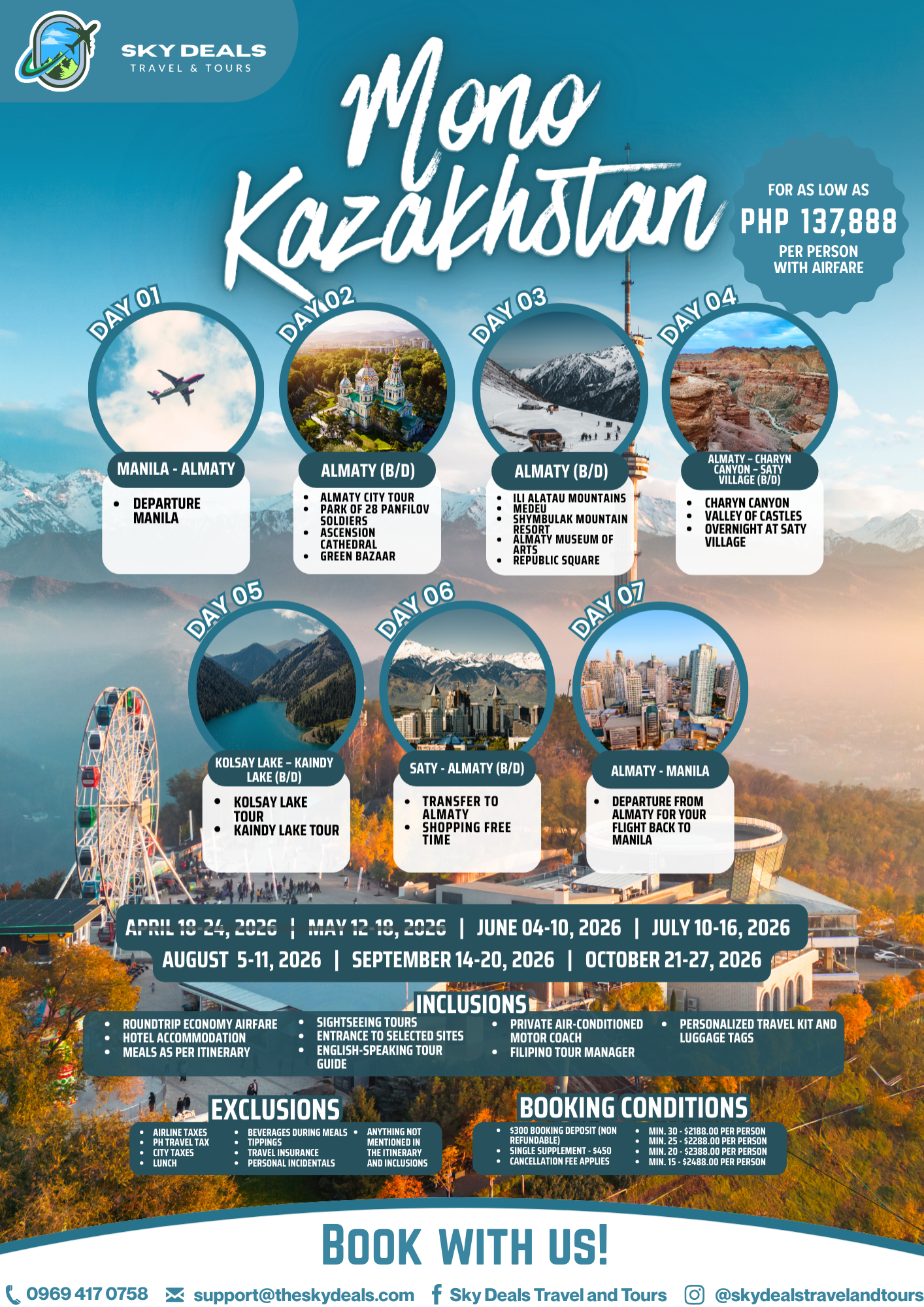 7 Days 6 Nights Mono Kazakhstan Tour | JUNE to OCTOBER 2026