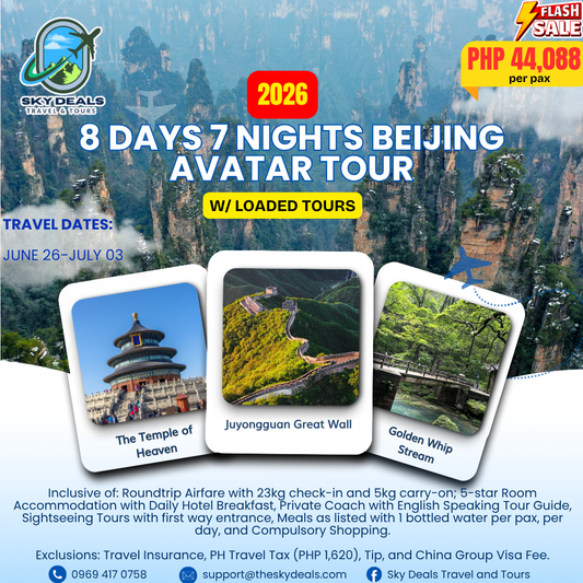 8 DAYS 7 NIGHTS BEIJING AVATAR ADVENTURE | JUNE TO JULY 2026
