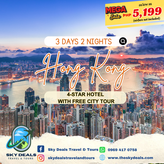 HONG KONG 3Days 2Nights Package (4-STAR HOTEL)