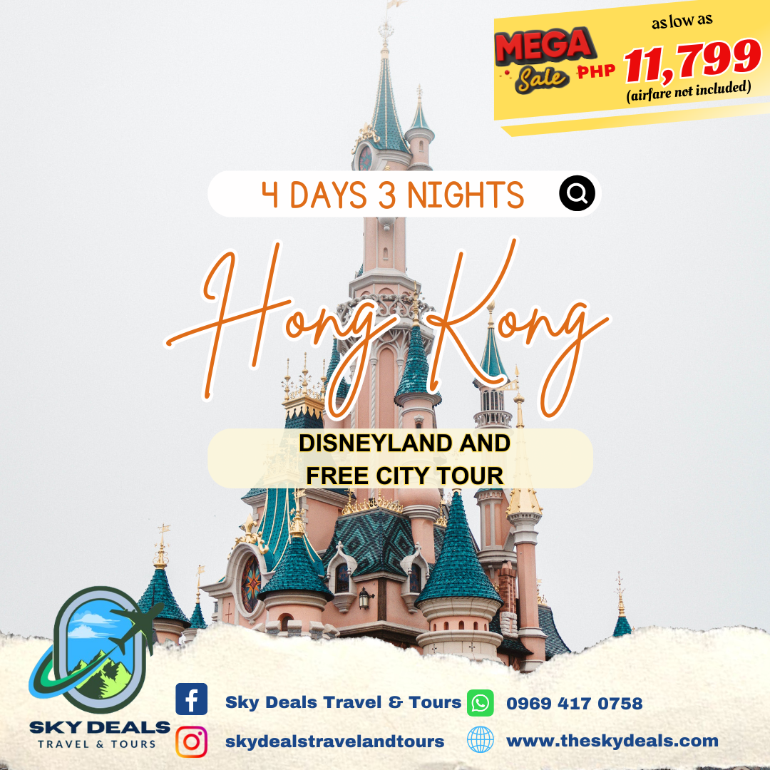 HONG KONG 4Days 3Nights DISNEYLAND Package with FREE CITY TOUR (BUDGET HOTEL)