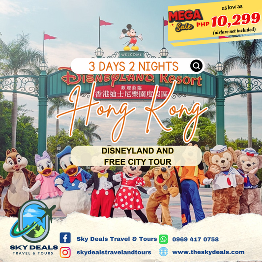 HONG KONG 3Days 2Nights DISNEYLAND Package with FREE CITY TOUR (BUDGET HOTEL)