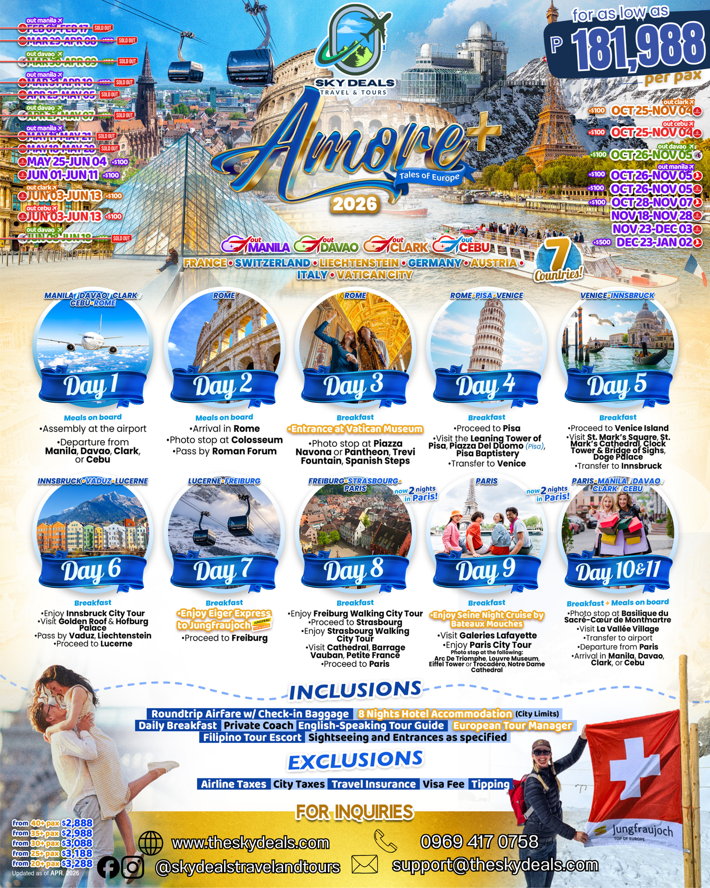 11 Days 10 Nights Tales of Europe | JUNE to OCTOBER 2026
