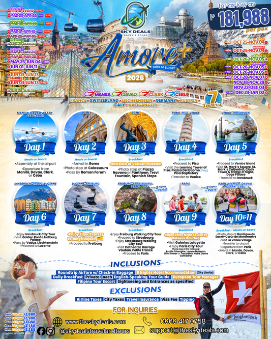 11 Days 10 Nights Tales of Europe | JUNE to OCTOBER 2026