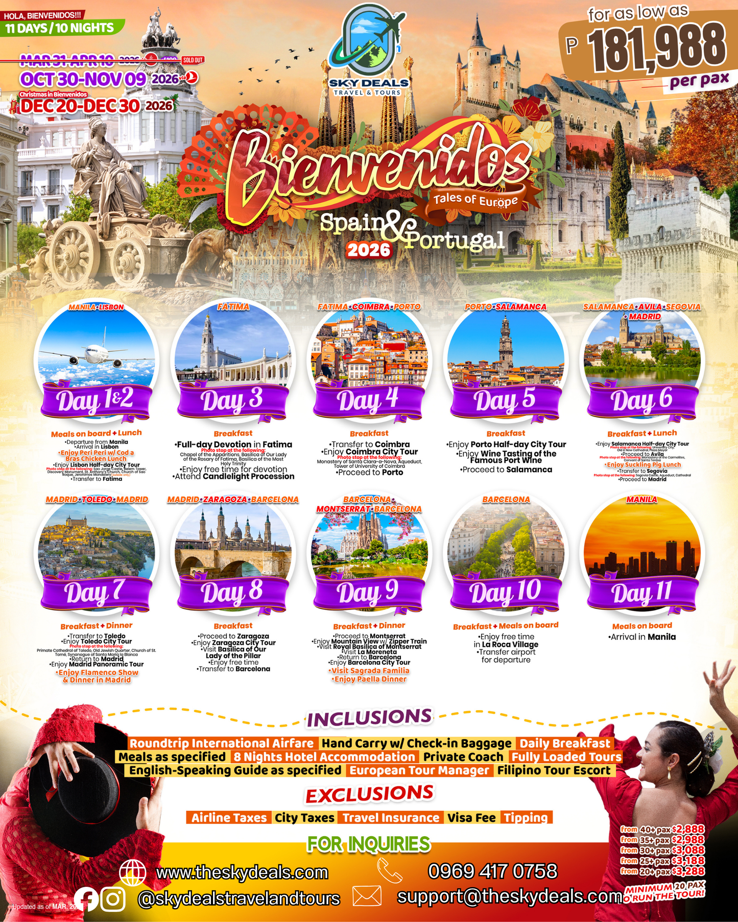 11 Days 10 Nights Tales of Europe | Spain & Portugal Tour|  OCTOBER to DECEMBER 2026