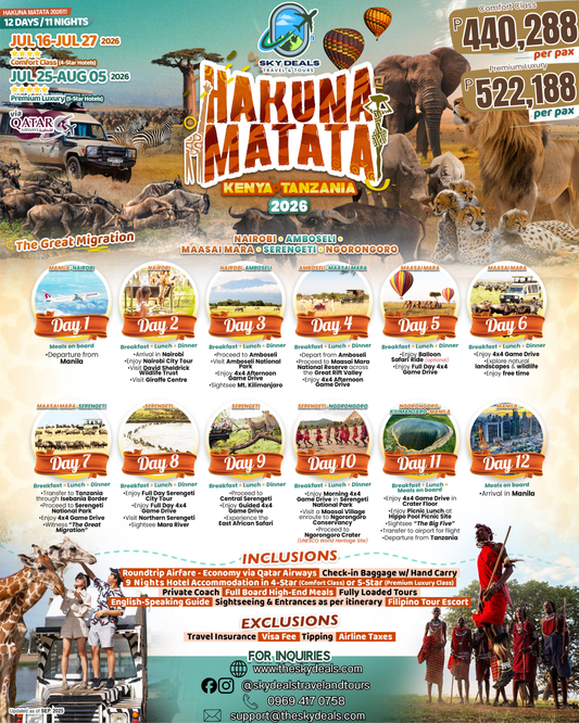 12 Days 11 Nights KENYA & TANZANIA SAFARI ADVENTURE | JULY 2026