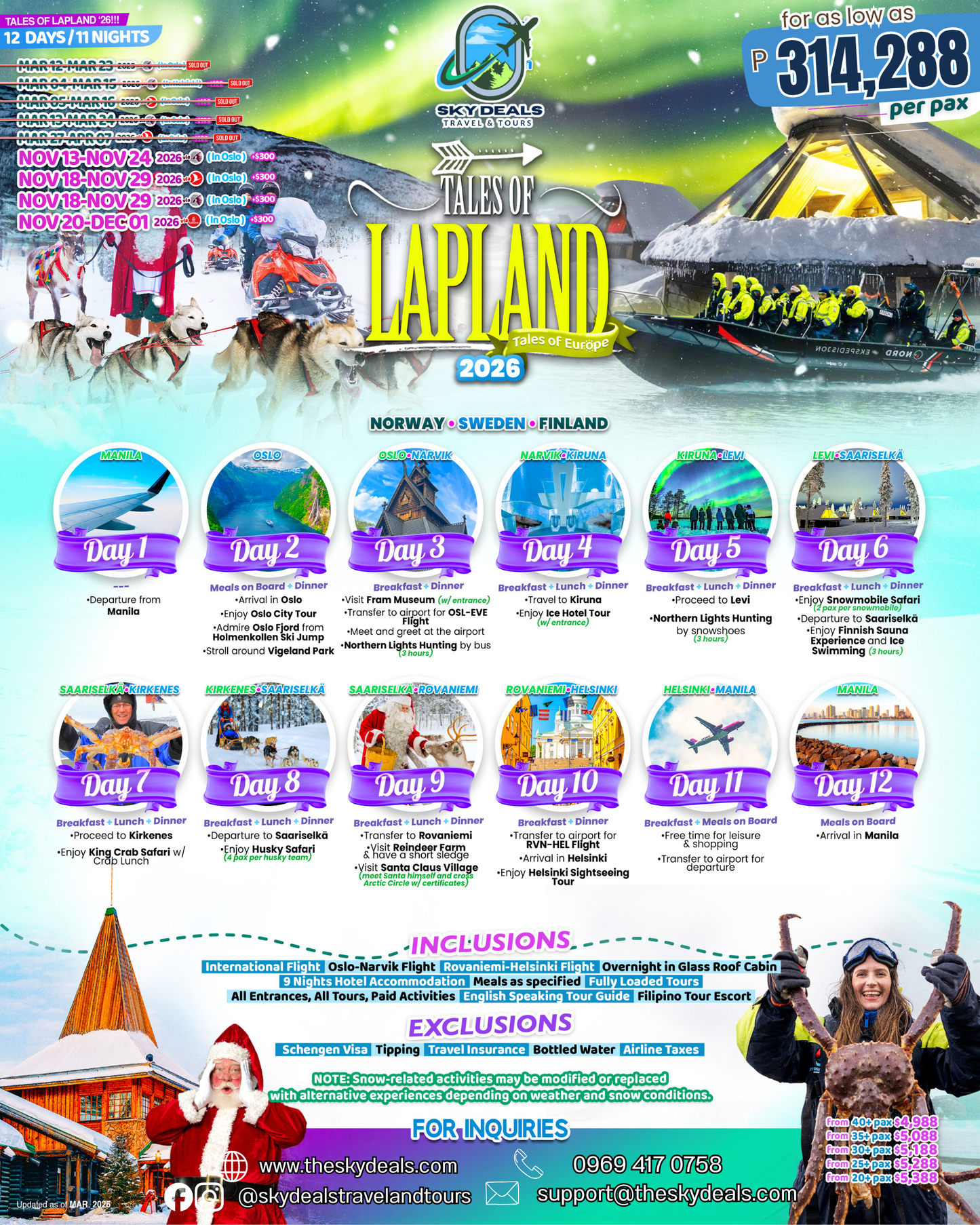 12 Days 11 Nights Tales of Europe | Norway • Sweden • Finland | NOVEMBER 2026
