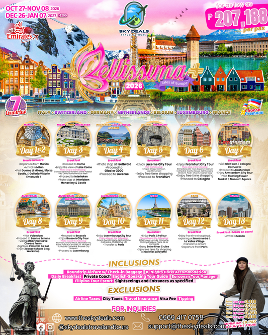 13 Days 12 Nights Tales of Europe | Bellissima Tour | OCTOBER to DECEMBER 2026