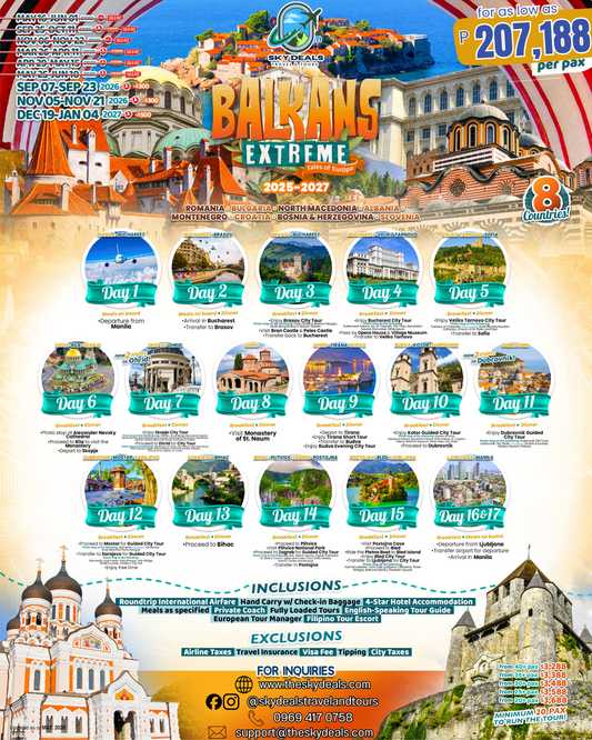 17 Days 16 Nights Tales of Europe | Balkans Extreme | SEPTEMBER to DECEMBER 2026