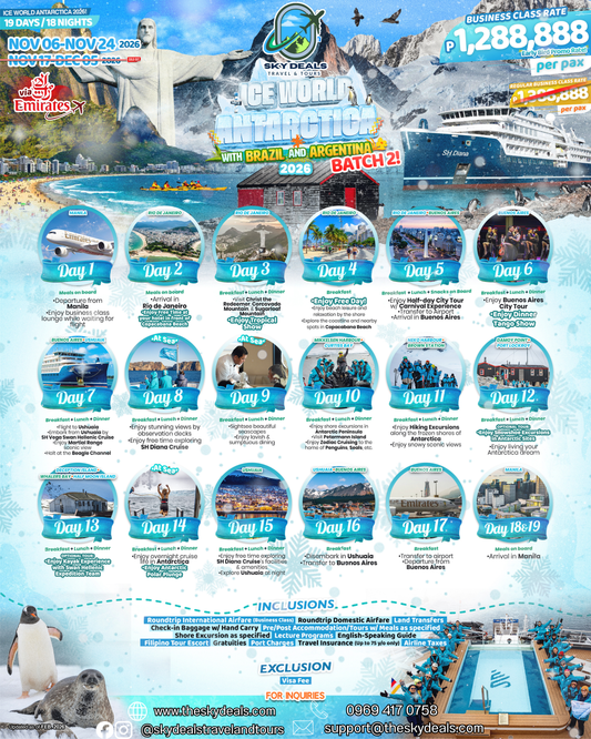 19 Days 18 Nights Antarctica with Brazil & Argentina | NOVEMBER 2026
