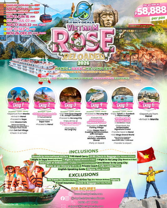 6 Days 5 Nights Vietnam Rose Reloaded Tour | JUNE to DECEMBER 2026