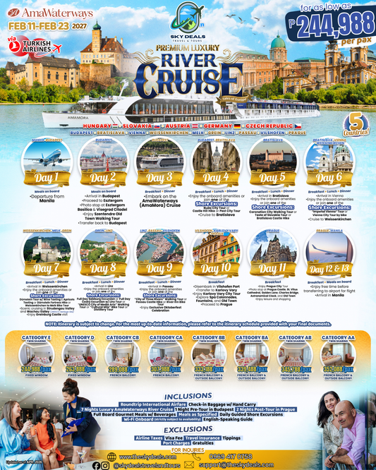 13 Days 12 Nights River Cruise | FEBRUARY 2027