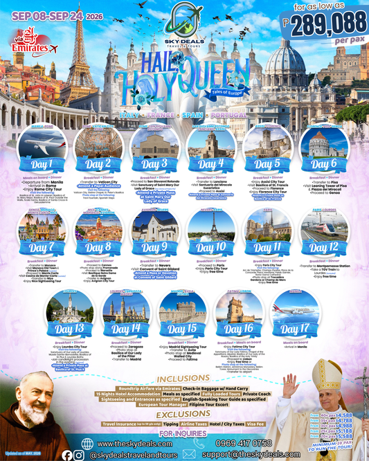 12 Days 11 Nights Tales of Europe | Italy - France - Spain - Portugal | SEPTEMBER 2026