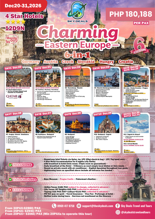 12 Days 9 Nights CHARMING EASTERN EUROPE | DECEMBER 2O26