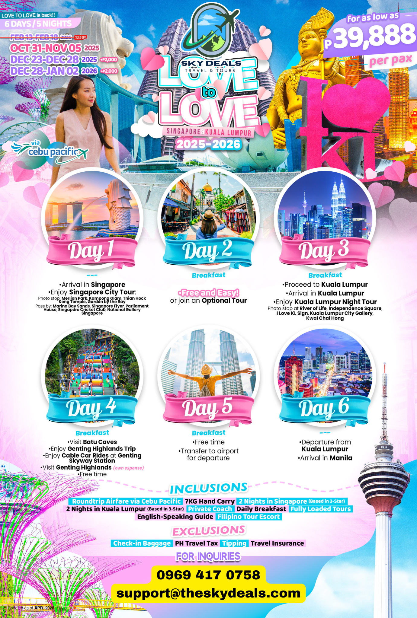 6 Days And 5 Nights | Singapore & Malaysia Tour Oct 2025-Jan 2026