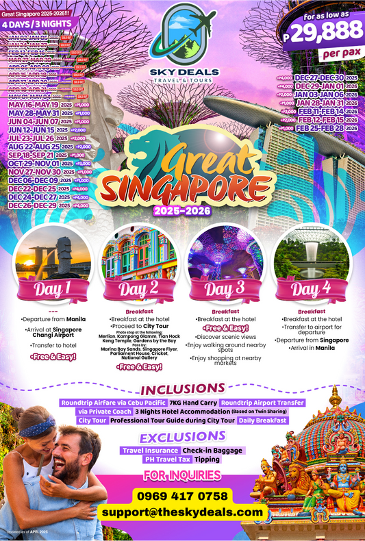 4 Days And 3 Nights Singapore Adventure May 2025 Feb 2026